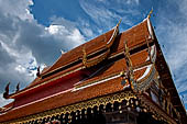 Chiang Mai - Wat Phra That Doi Suthep. One of the two largest vihan of the temple. 